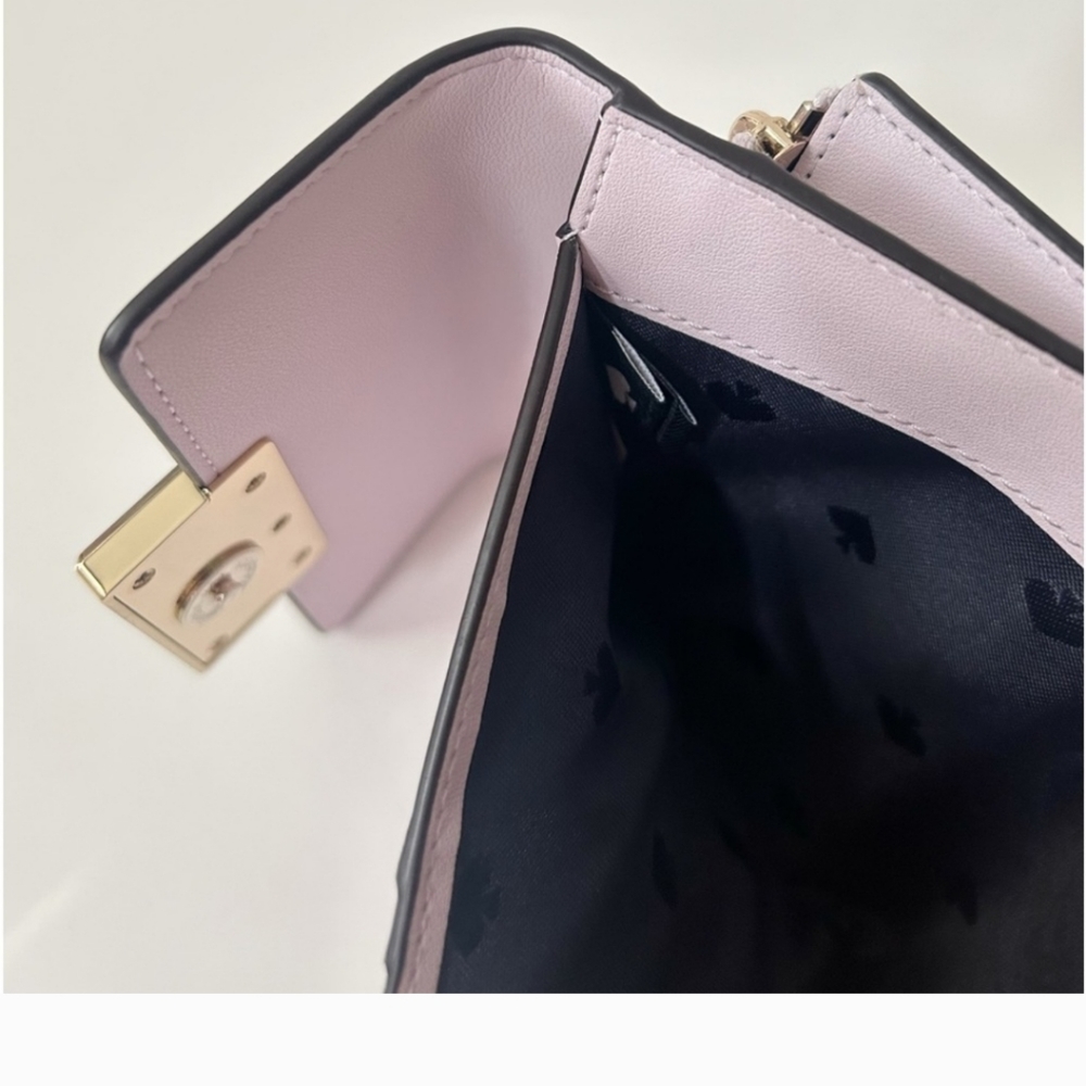 Kate Spade Reegan Leather Medium Flap Wallett, Pale Amethyst NWT - Picture 4 of 10